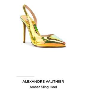 Alexandre Vauthier Amber Sling Heel in Gold